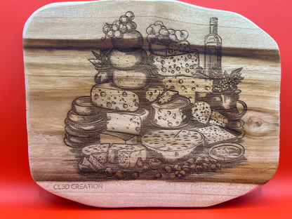 REPOSE PLATS OU DECORATION PLANCHES GRAVEES